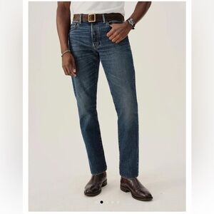 Buck Mason Men's Button Fly Maverick Slim Dark Wash Jeans - 30x34